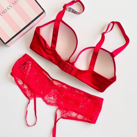 34D MEDIUM Victoria’s Secret red bra set - Picture 3 of 6